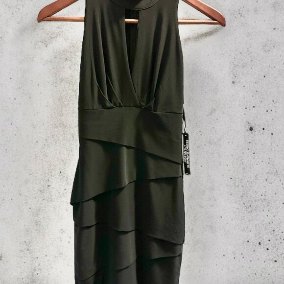 White House Black Market Elegant Black Slimming Mini Cocktail Dress Size 00 - Picture 1 of 5